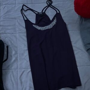 Boohoo Dark Purple Camisole with Silver Embellishment